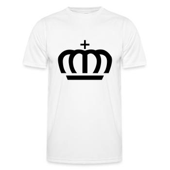 Crown - T-shirt sport Homme - blanc - Devant - AI Model Male 178 dark (178cm)