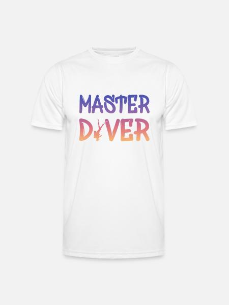Master Diver - Männer Funktions-T-Shirt - Weiß