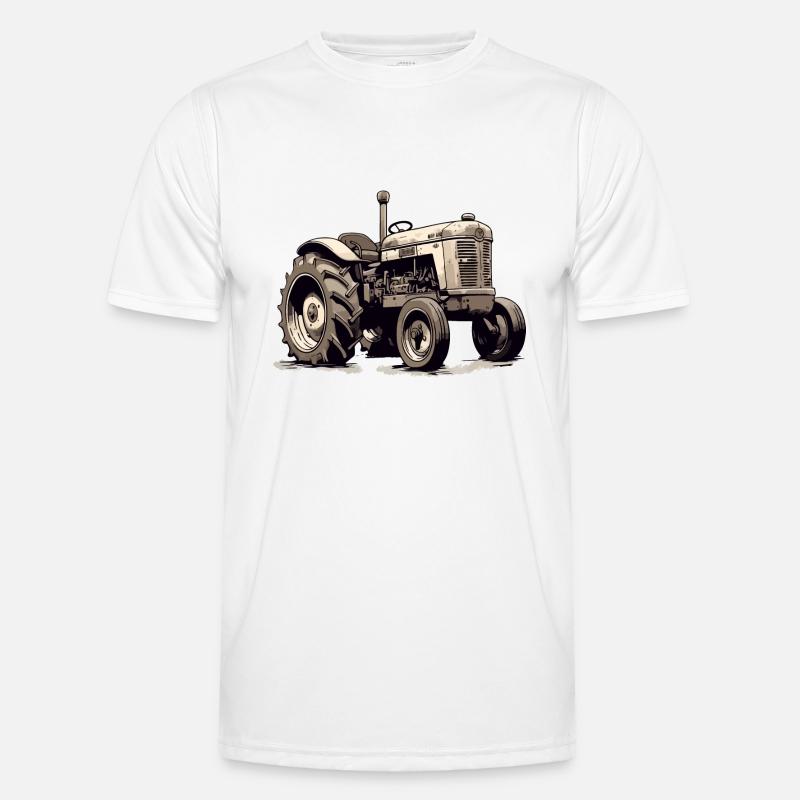 Altmodischer Traktor Männer Funktions-T-Shirt