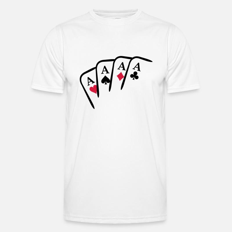 As Design Karten - Männer Funktions-T-Shirt - Weiß