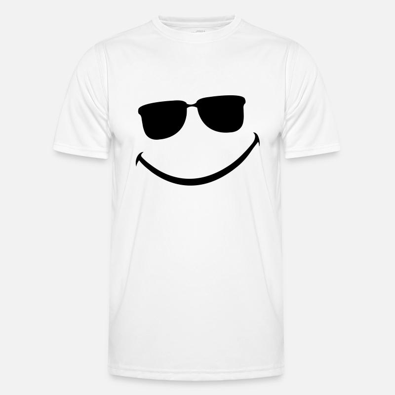 smileface_2 - Männer Funktions-T-Shirt - Weiß