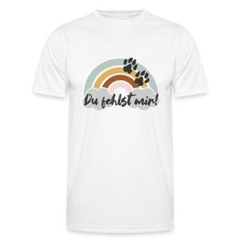 Tu me manques ! - T-shirt sport Homme - blanc - Devant - AI Model Male 178 dark (178cm)