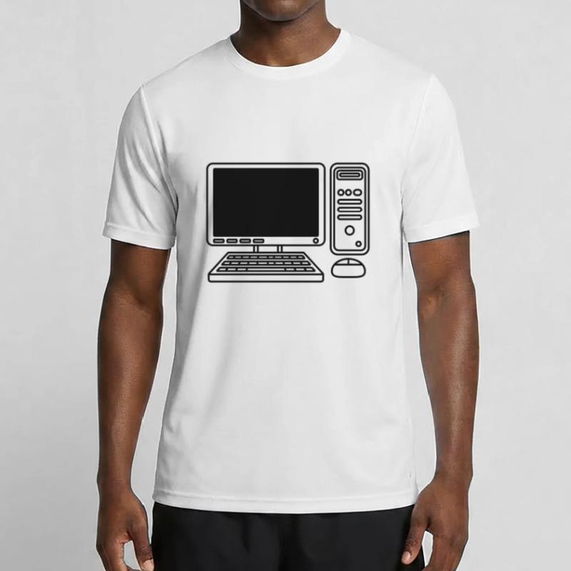 Screen Keyboard Mouse Computer Men's Functional T-Shirt