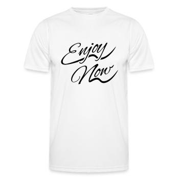 Enjoy Now - Men's Functional T-Shirt - white - Front - AI Model Male 178 dark (178cm)