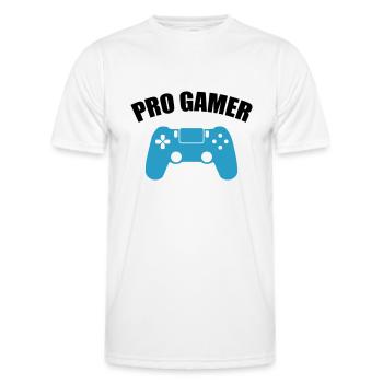 Pro Gamer - Men's Functional T-Shirt - white - Front - AI Model Male 178 dark (178cm)