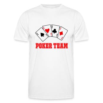 Équipe de poker - T-shirt sport Homme - blanc - Devant - AI Model Male 178 dark (178cm)