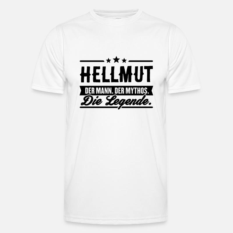 Mann Mythos Legende Hellmut - Männer Funktions-T-Shirt - Weiß