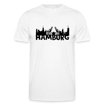 toits de Hambourg - T-shirt sport Homme - blanc - Devant - AI Model Male 178 dark (178cm)