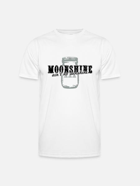 Moonshine + ain't no sunshine - Männer Funktions-T-Shirt - Weiß
