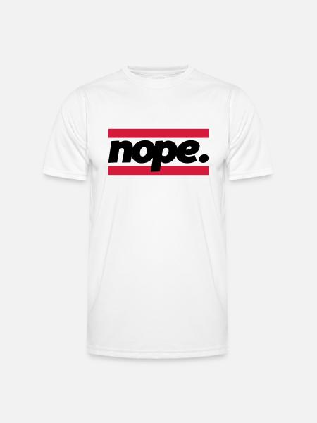 nope graphic - Männer Funktions-T-Shirt - Weiß