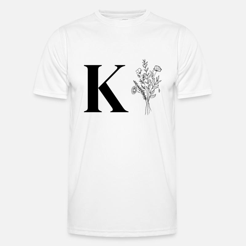 Lette k fleurs minimalistes T-shirt sport Homme