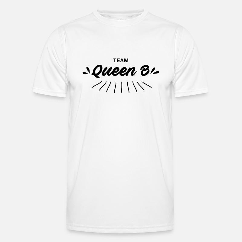 Team Queen B - Männer Funktions-T-Shirt - Weiß