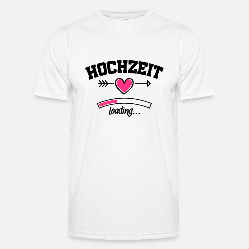 hochzeit loading herz Männer Funktions-T-Shirt