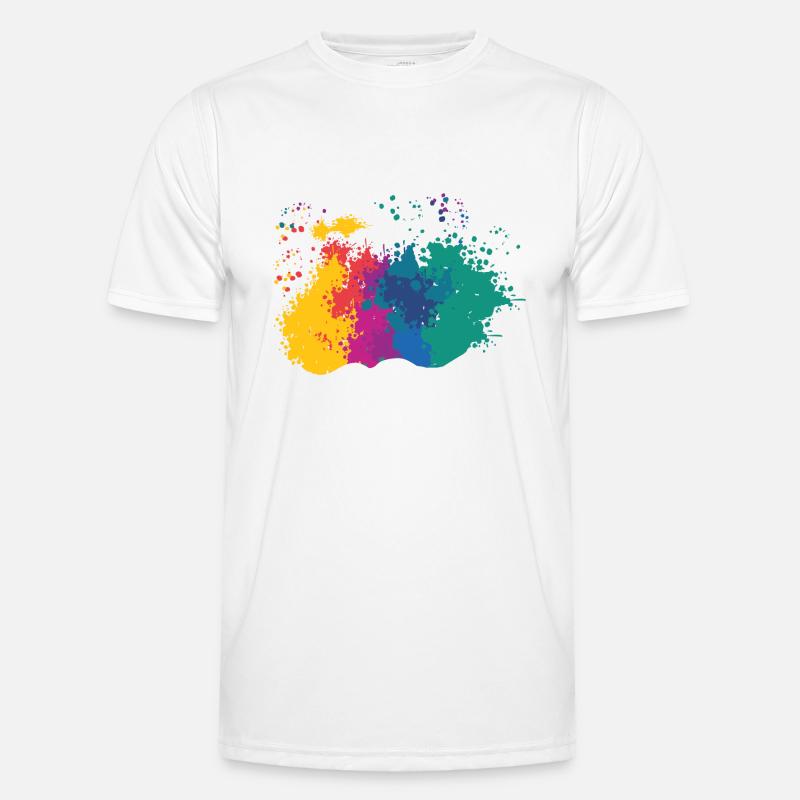 Splashes of Paint Blobs Paint Splashes Painter Gift Men's Functional T-Shirt