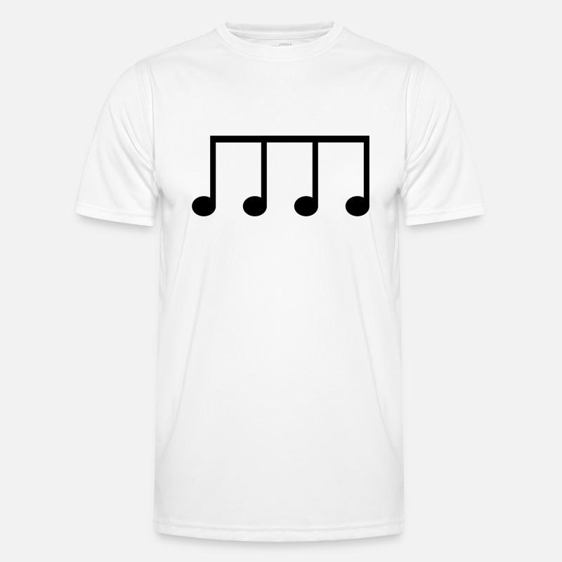 Eighth note icon to personalize - Men's Functional T-Shirt - white