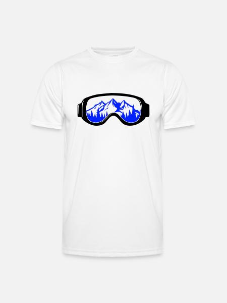 Ski goggles - Men's Functional T-Shirt - white