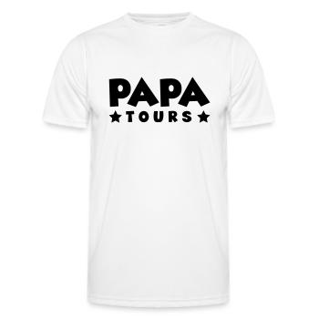 Papa Tours - Männer Funktions-T-Shirt - Weiß - Vorne - AI Model Male 178 dark (178cm)