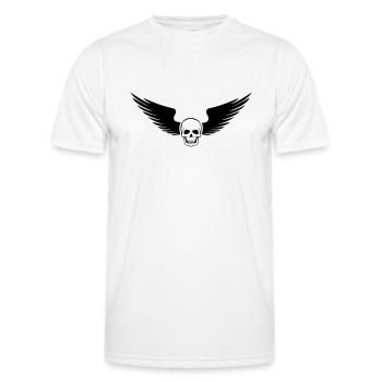 skull_fluegel_ - Männer Funktions-T-Shirt - Weiß - Vorne - AI Model Male 178 dark (178cm)