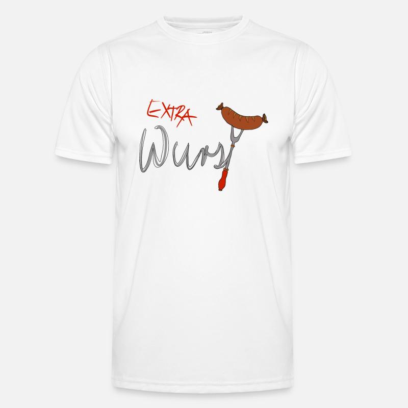 Extra sausage - Men's Functional T-Shirt - white