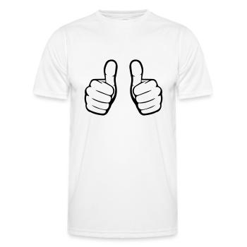 Like Hands - Men's Functional T-Shirt - white - Front - AI Model Male 178 dark (178cm)