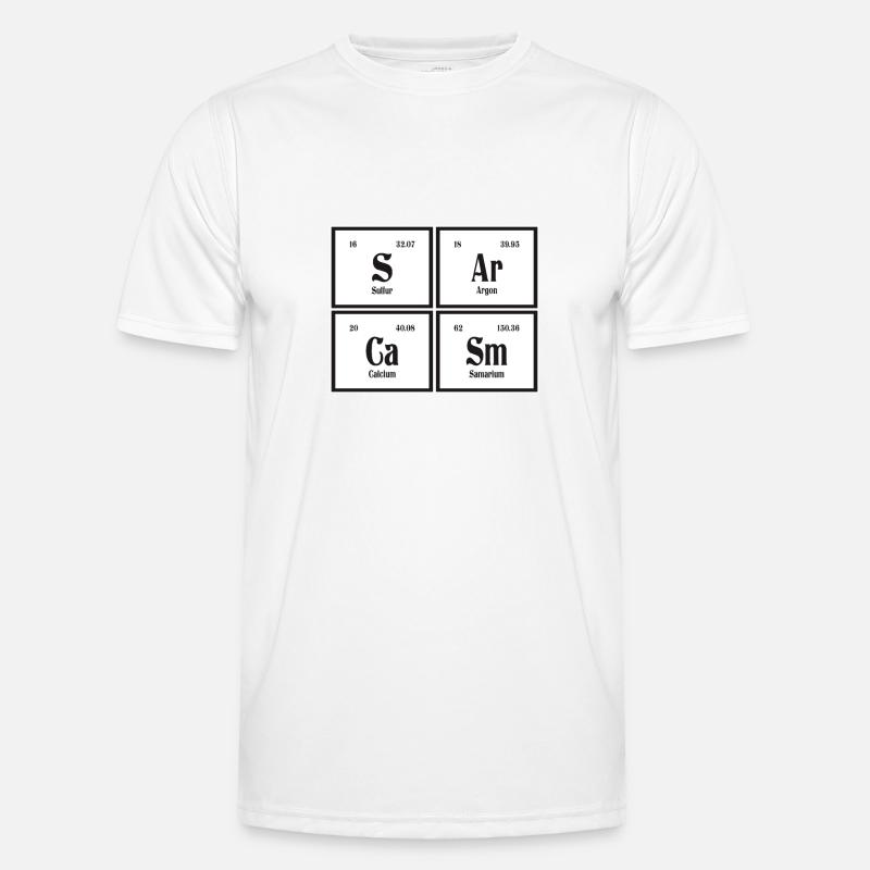 Sarkasmus | Periodensystem der Elemente - Männer Funktions-T-Shirt - Weiß