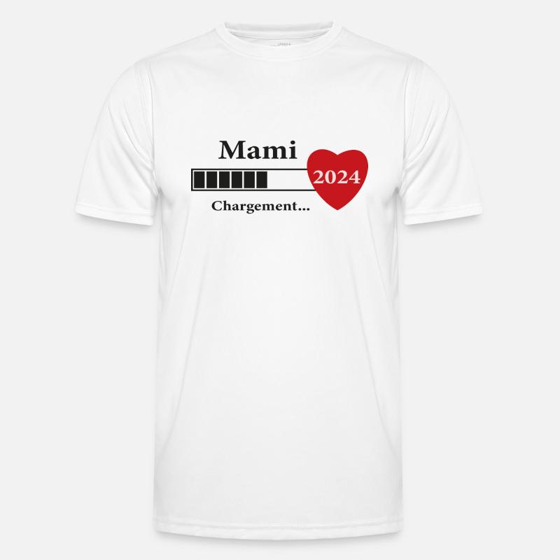 Mami - Future Mami Loading - Männer Funktions-T-Shirt - Weiß