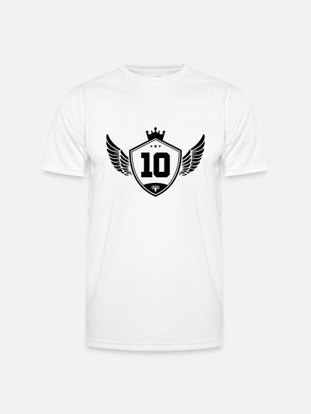 10 wappen krone - Männer Funktions-T-Shirt - Weiß