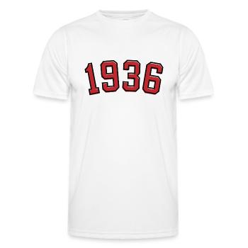 Sport year of birth 1936 - Men's Functional T-Shirt - white - Front - AI Model Male 178 dark (178cm)