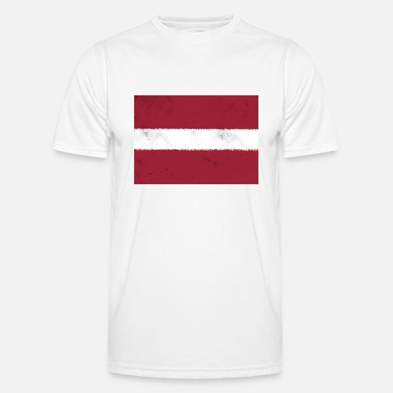 Drapeau de la Lettonie T-shirt sport Homme