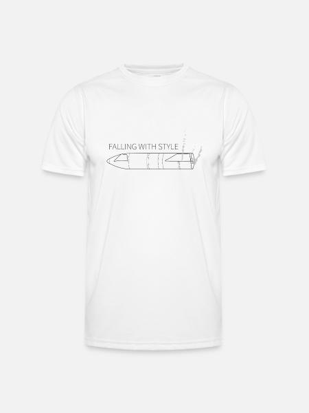 Starship Falling with style - Men's Functional T-Shirt - white
