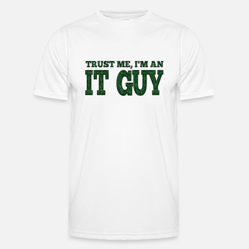 IT-Typ Unterstützung Geek Computer Computer Geek Techniker - Männer Funktions-T-Shirt - Weiß