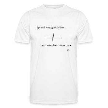 Spread your good vibes - Männer Funktions-T-Shirt - Weiß - Vorne - AI Model Male 178 dark (178cm)