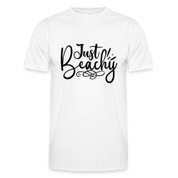 Just Beachy - Men's Functional T-Shirt - white - Front - AI Model Male 178 dark (178cm)