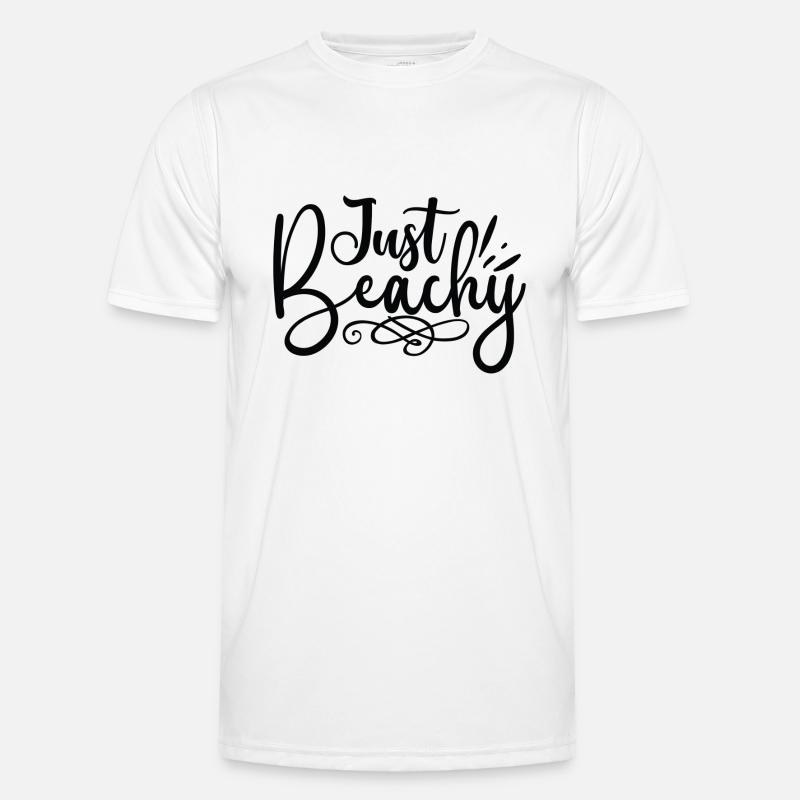 Just Beachy - Männer Funktions-T-Shirt - Weiß