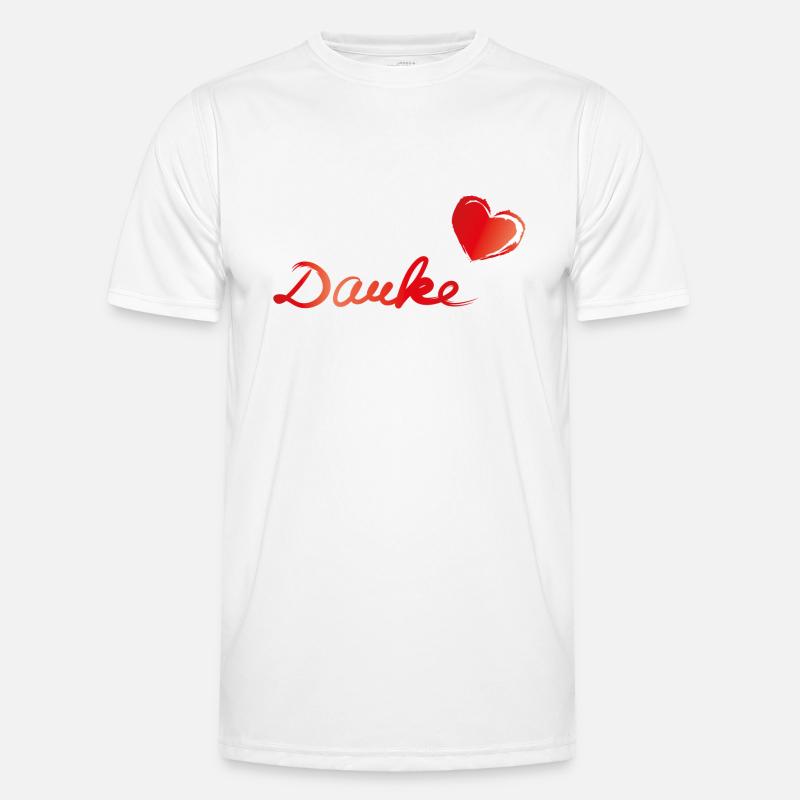 danke herz Männer Funktions-T-Shirt