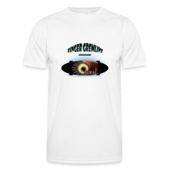 Skateboard Creature Monster Sport Finger Gremlin - Men's Functional T-Shirt - white - Front - AI Model Male 178 dark (178cm)