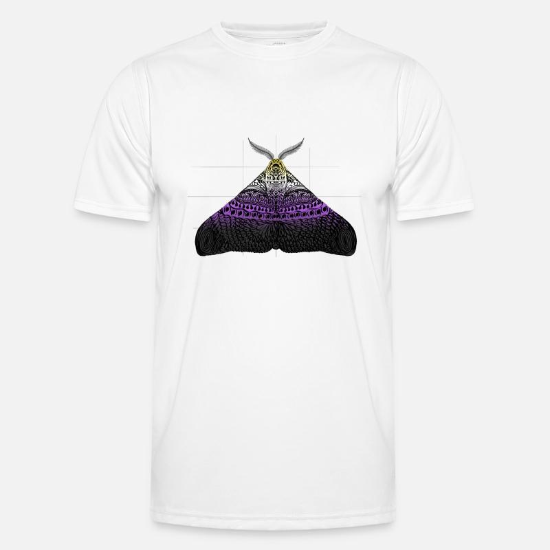 Non Binary Pride Moth Motif A Men's Functional T-Shirt