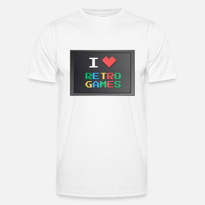 Retrogaming - Ich liebe Retrogaming Männer Funktions-T-Shirt