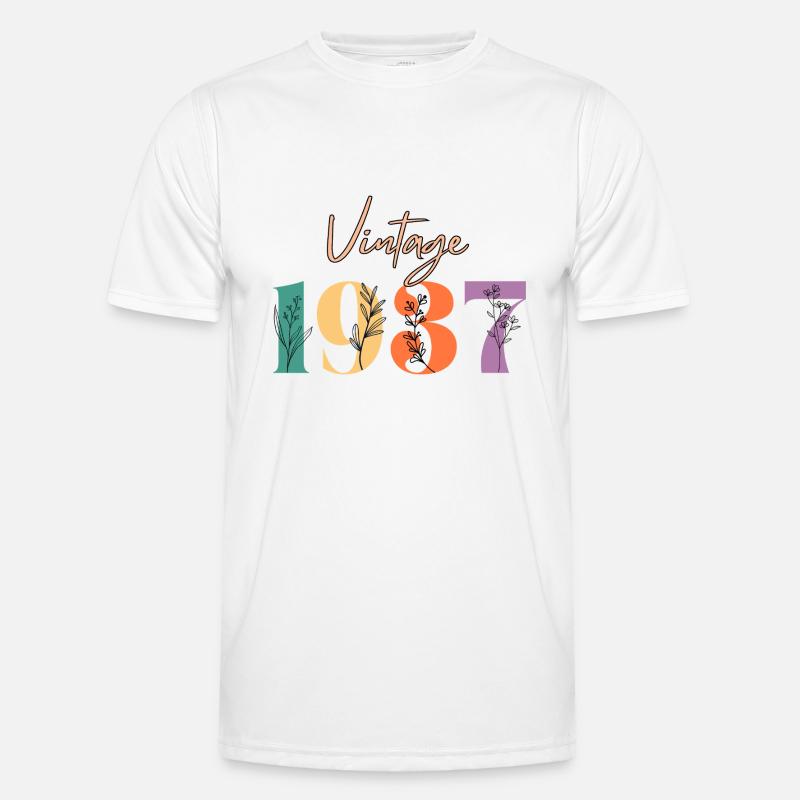 Vintage 1937 florale T-shirt sport Homme