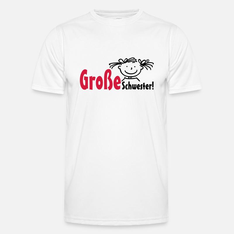 Große Schwester - Männer Funktions-T-Shirt - Weiß