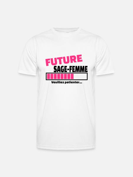 future sage-femme - T-shirt sport Homme - blanc