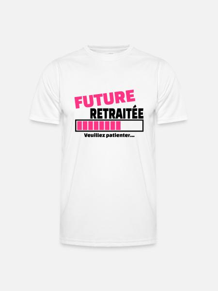 future retraitée - T-shirt sport Homme - blanc