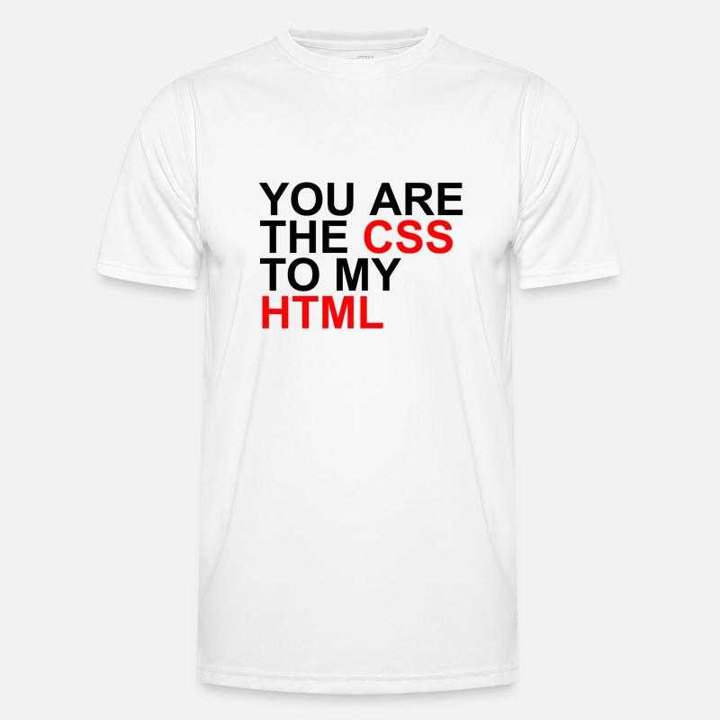 css to my html - Männer Funktions-T-Shirt - Weiß