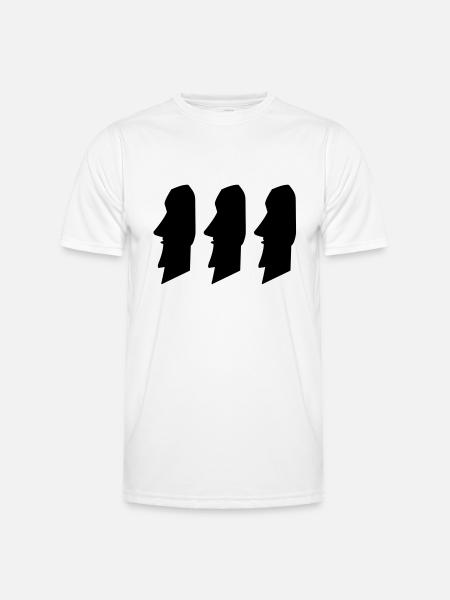 moais_02 - Men's Functional T-Shirt - white
