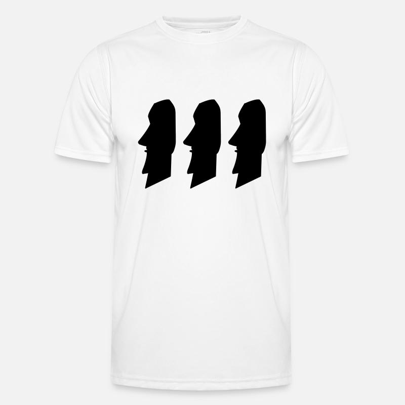 moais_02 - Men's Functional T-Shirt - white