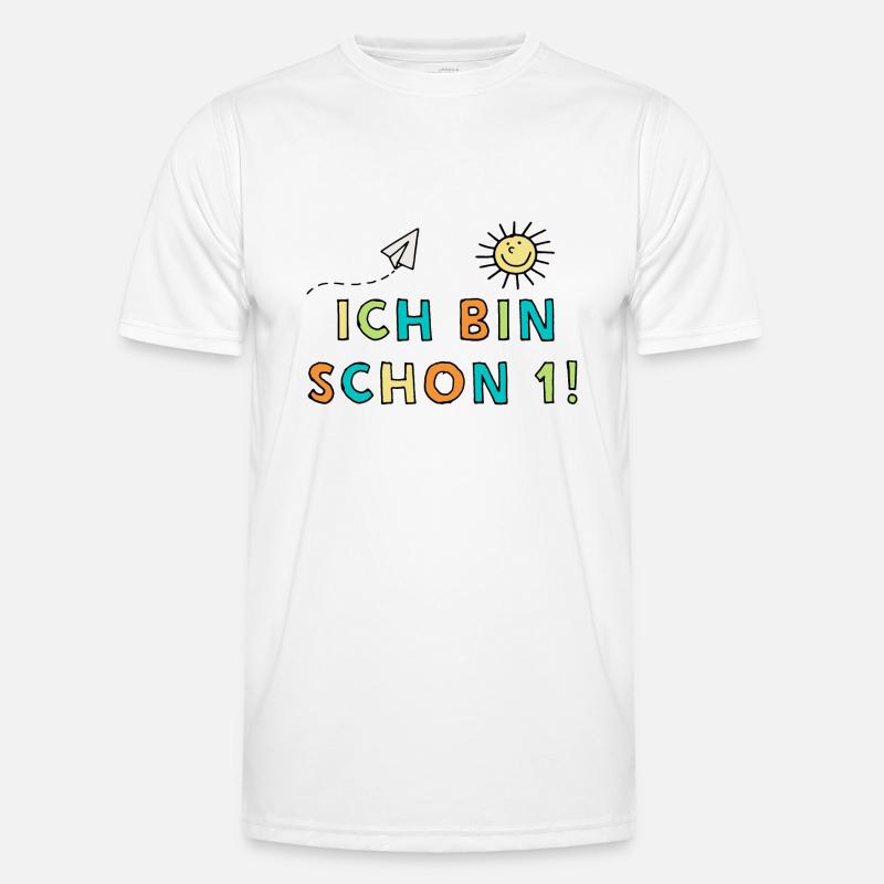 Ich bin schon eins - Männer Funktions-T-Shirt - Weiß