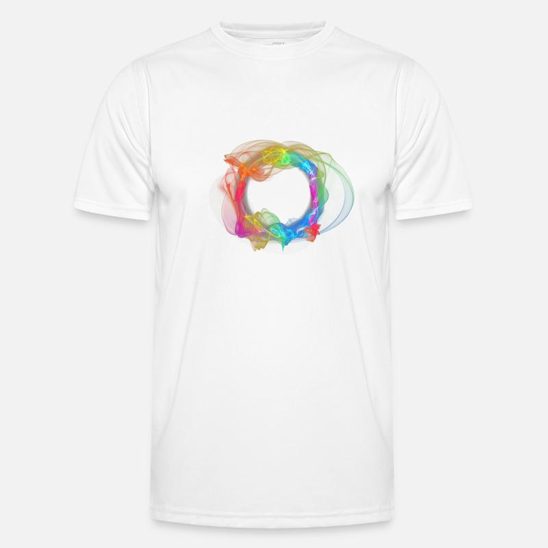 Rainbow Fire Ring - Men's Functional T-Shirt - white