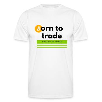 Né pour le commerce - T-shirt sport Homme - blanc - Devant - AI Model Male 178 dark (178cm)