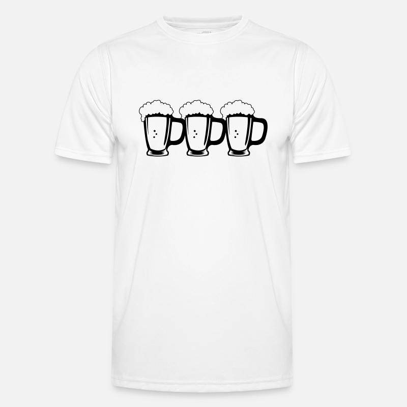 Biergläser - Männer Funktions-T-Shirt - Weiß