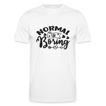 Normal est ennuyeux - T-shirt sport Homme - blanc - Devant - AI Model Male 178 dark (178cm)